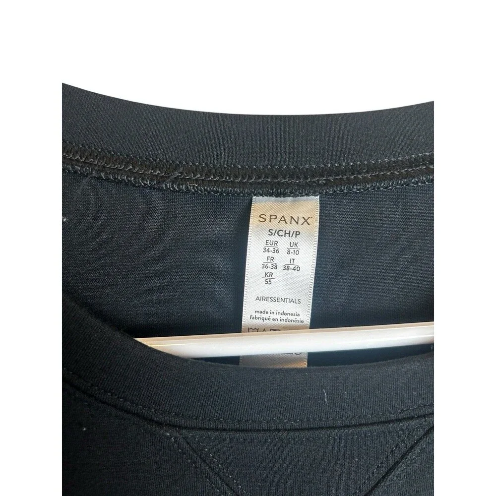 SPANX AirEssential Crewneck Sweatshirt Women’s Small Black - Picture 3 of 5